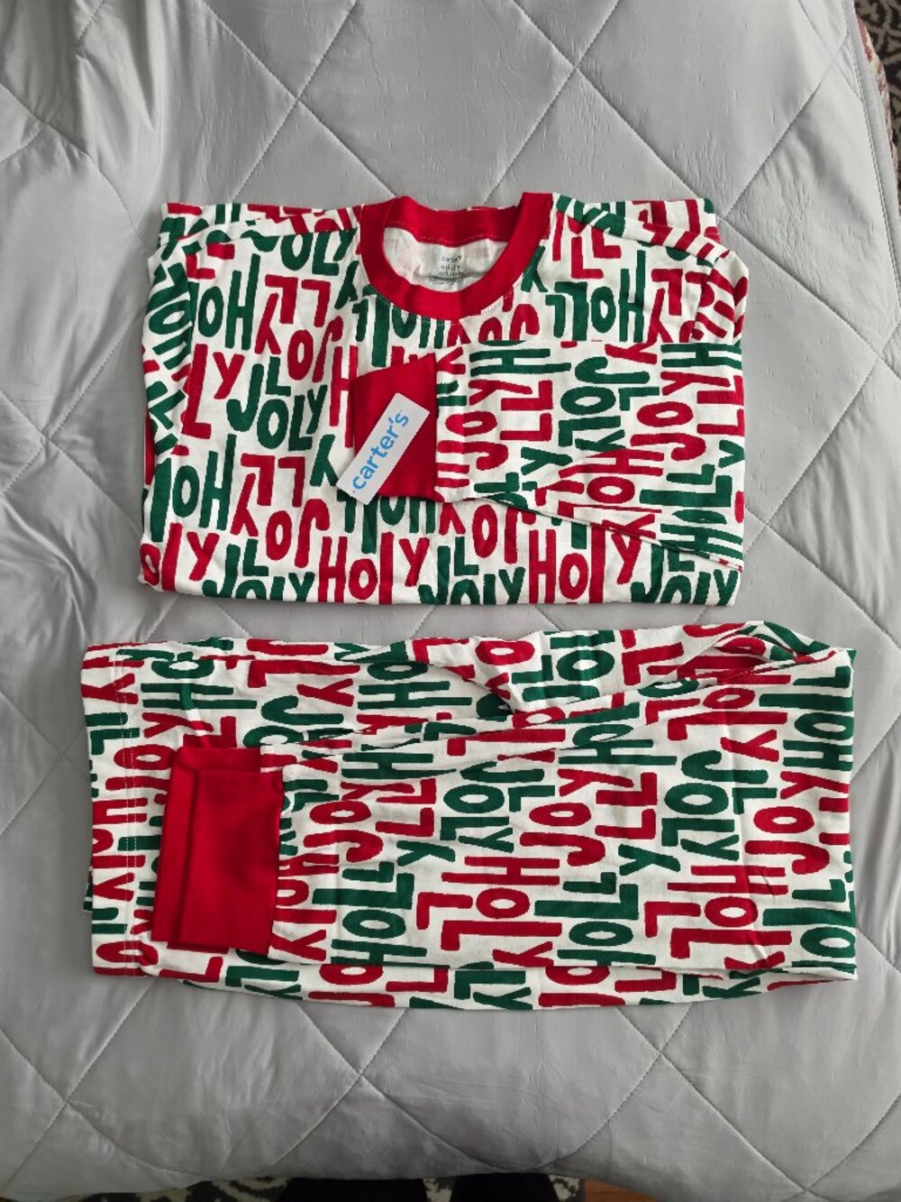 Carter's Family Matching Adults Pajamas Green Holly Jolly Size XL